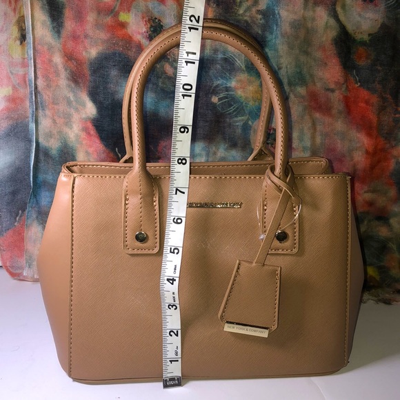New York & Company Neutral Tan Satchel Handbag - Picture 9 of 13